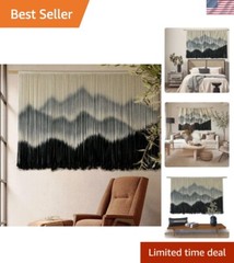 Macrame Wall Hanging Mountain Dip-Dyed Macrame Wall Decor Large Modern Fiber …