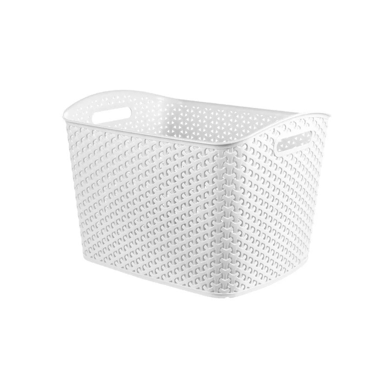 Y-weave XL Curved Decorative Storage Basket white gallery