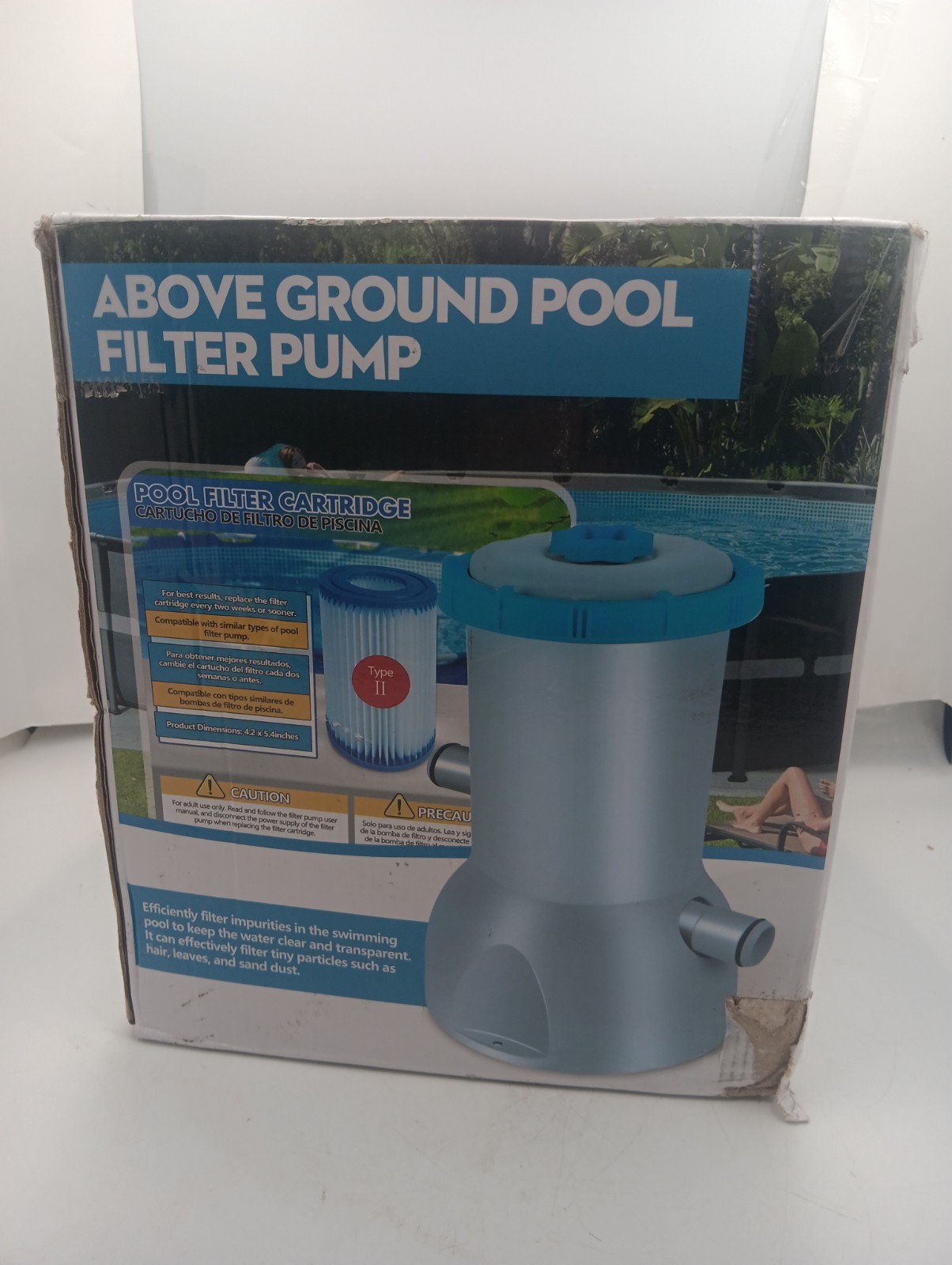KimFilter Standard Above Ground Pool Filter Pump 800 GPH Cartridge System gallery