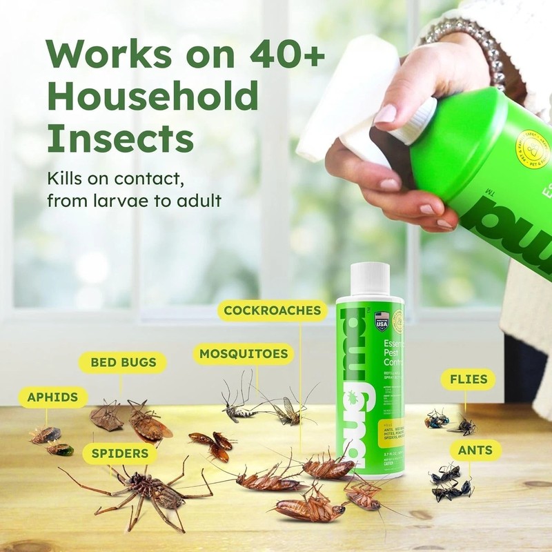BugMD Bed Bug Spray, Roach & Ant Killer, Indoor Cockroach Treatment, Pet Safe Pl gallery