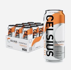 CELSIUS ESSENTIALS Sparkling Orangesicle Energy Drink 16 Fl Oz (Pack of 12)