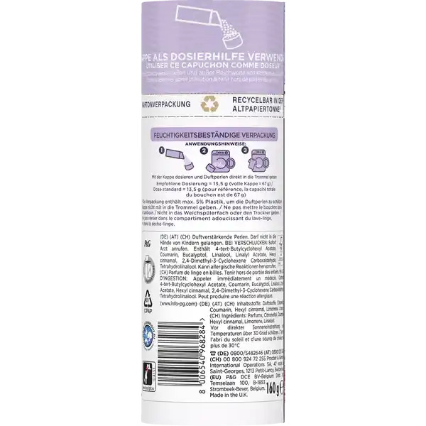 LENOR laundry perfume light pearls : LAVENDER & SILK TREE -160g FREE SHIPPING gallery