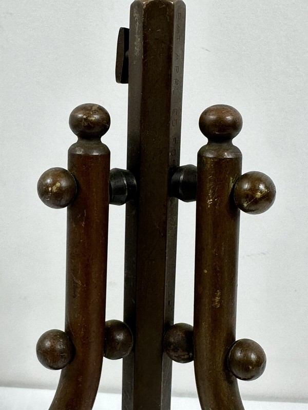 Antique Victorian Solid Brass Desktop Flagpole Stand 6 1/5” Tall Unique Desk Acc gallery