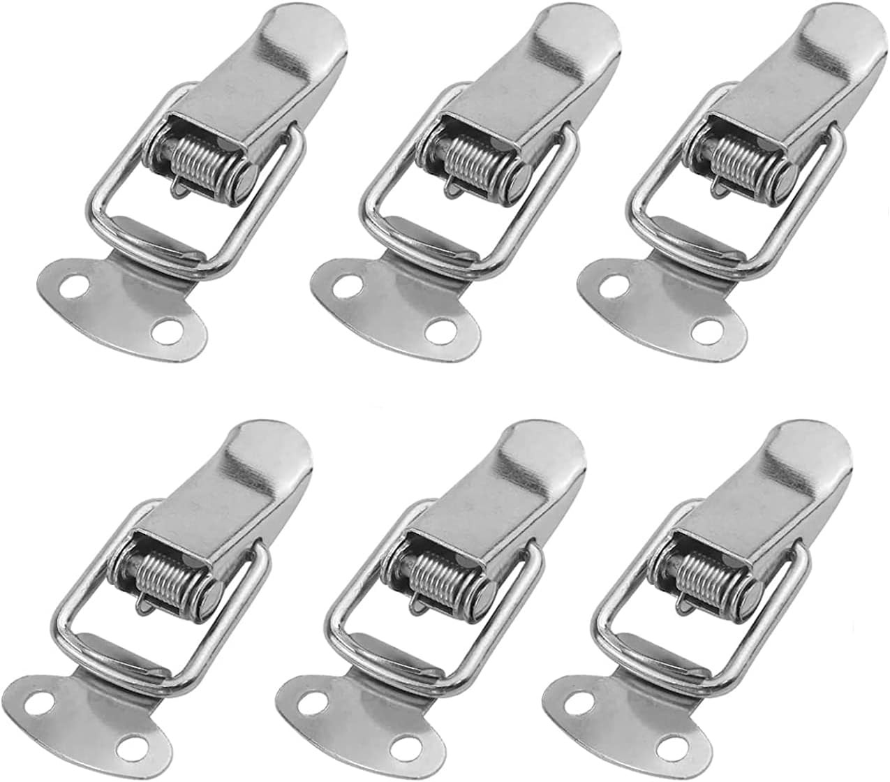 Spring Loaded Buckle Latch Stainless Steel Toggle Hasp Lock for Wooden Case Tool gallery