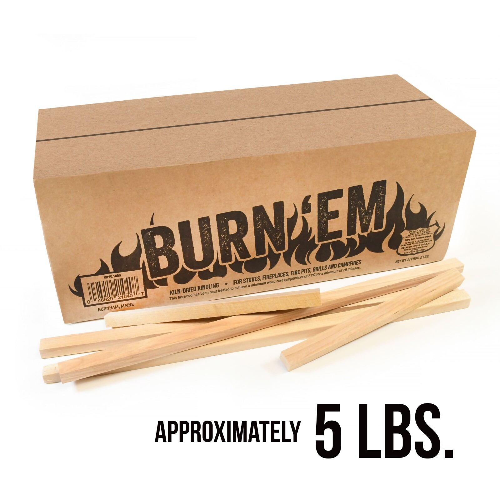 Burn’Em 5lb Kindling Box, Fire Starter, Use for Indoor/Outdoor Fireplace, Camp gallery