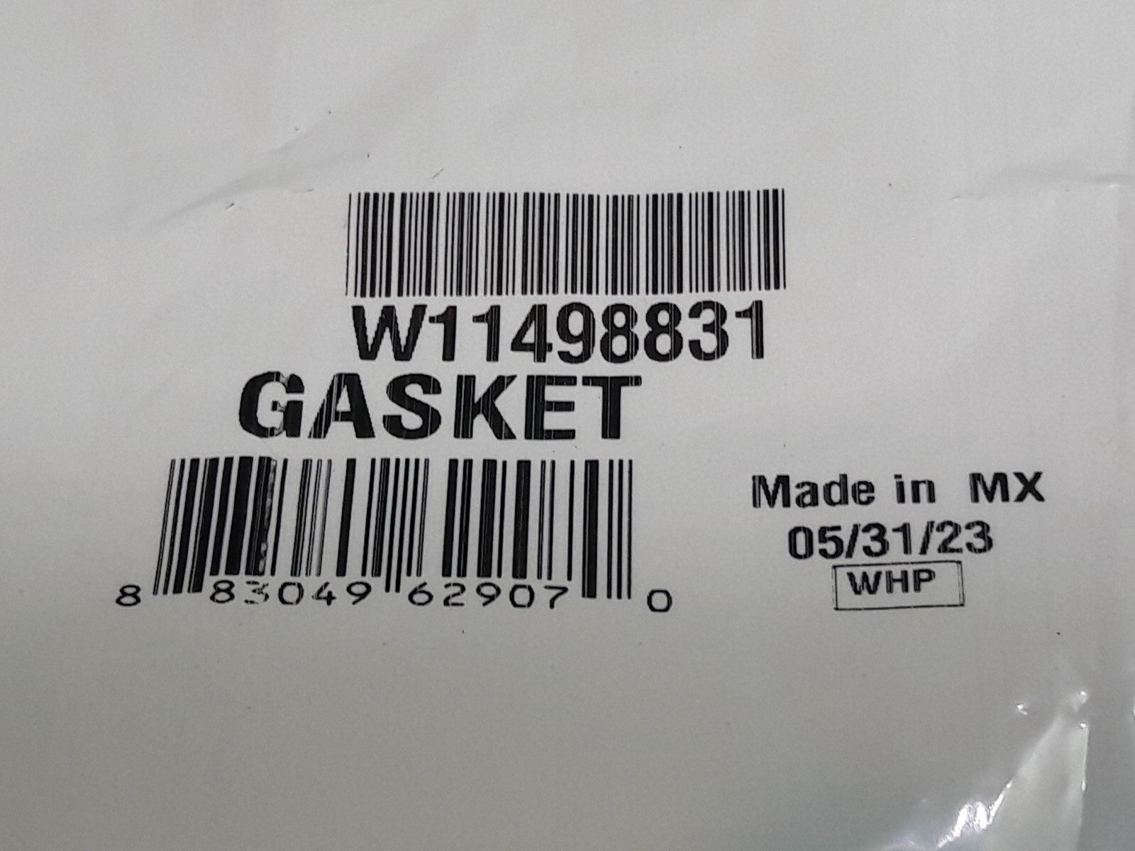 FACTORY PART - FACTORY BAG -Whirlpool Dishwasher Door Gasket W11498831 W11425053 gallery