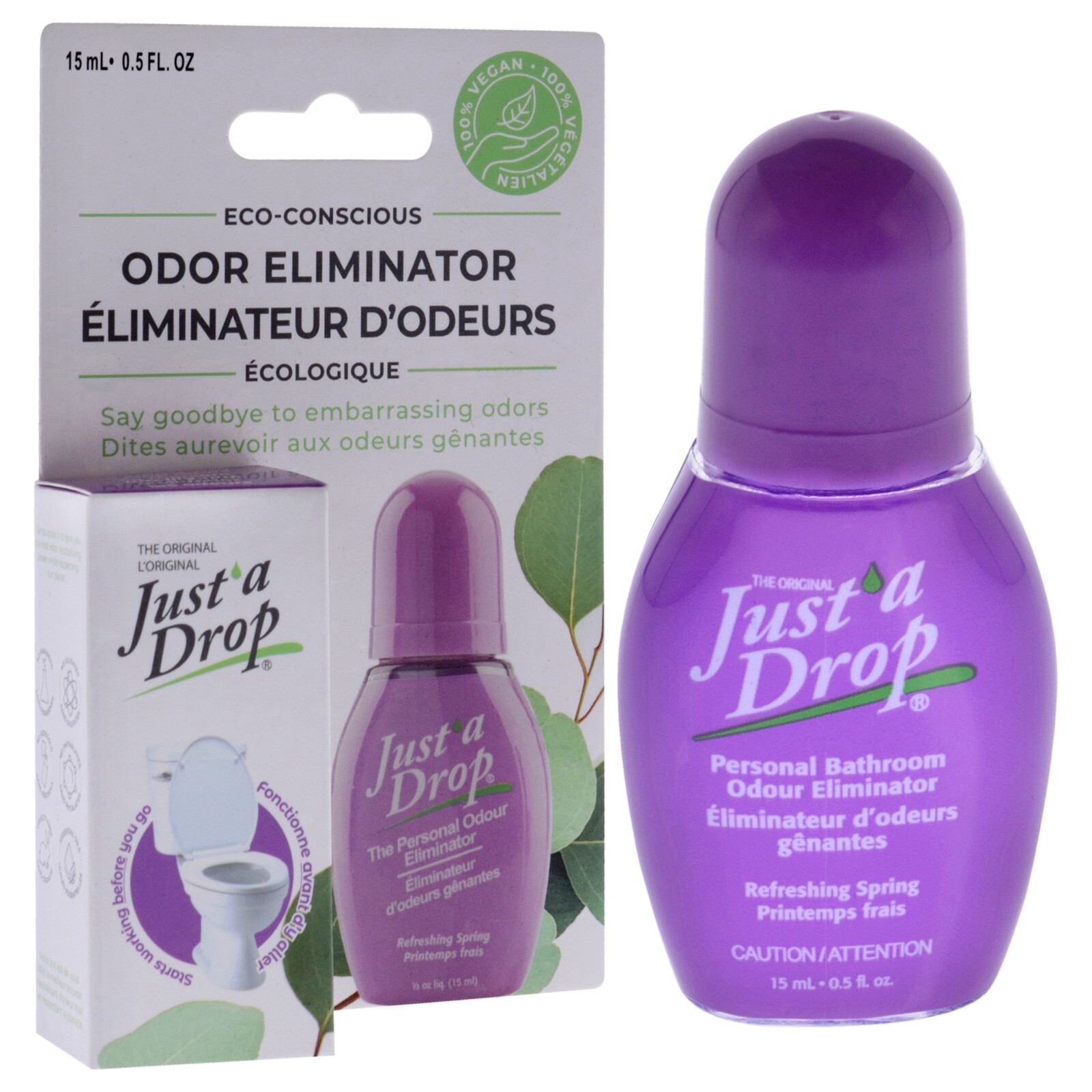 Just a Drop Odor Eliminator - Refreshing Spring by Prelam for Unisex - 0.5 oz gallery