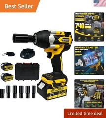 Versatile 21V Cordless Impact Wrench Kit with Batteries & Accessories Included