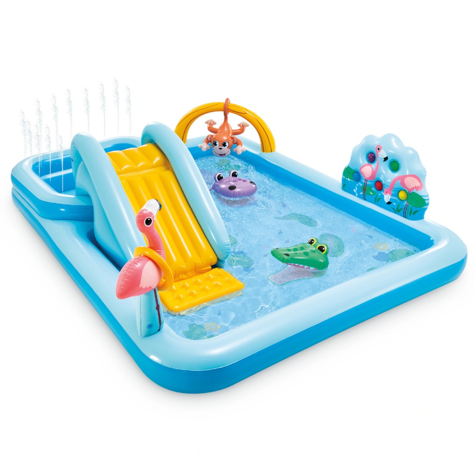 Intex 96" x 78" x 28" Inflatable Jungle Adventure Play Center Spray Kiddie Pool gallery