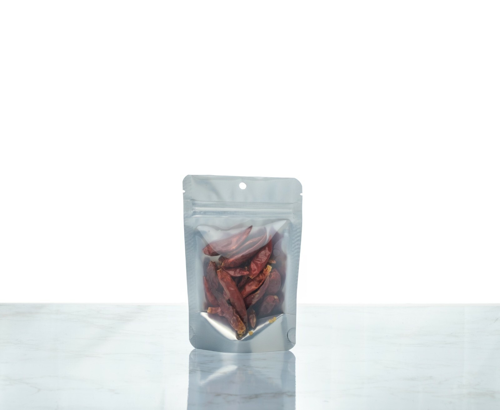 5 Mil Clear/Silver Metalized Stand Up Pouch Bags Tear Notch - 500 Pcs gallery