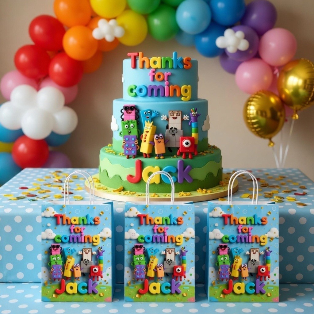 30 Small Personalised Number Blocks Favor Bag – gallery