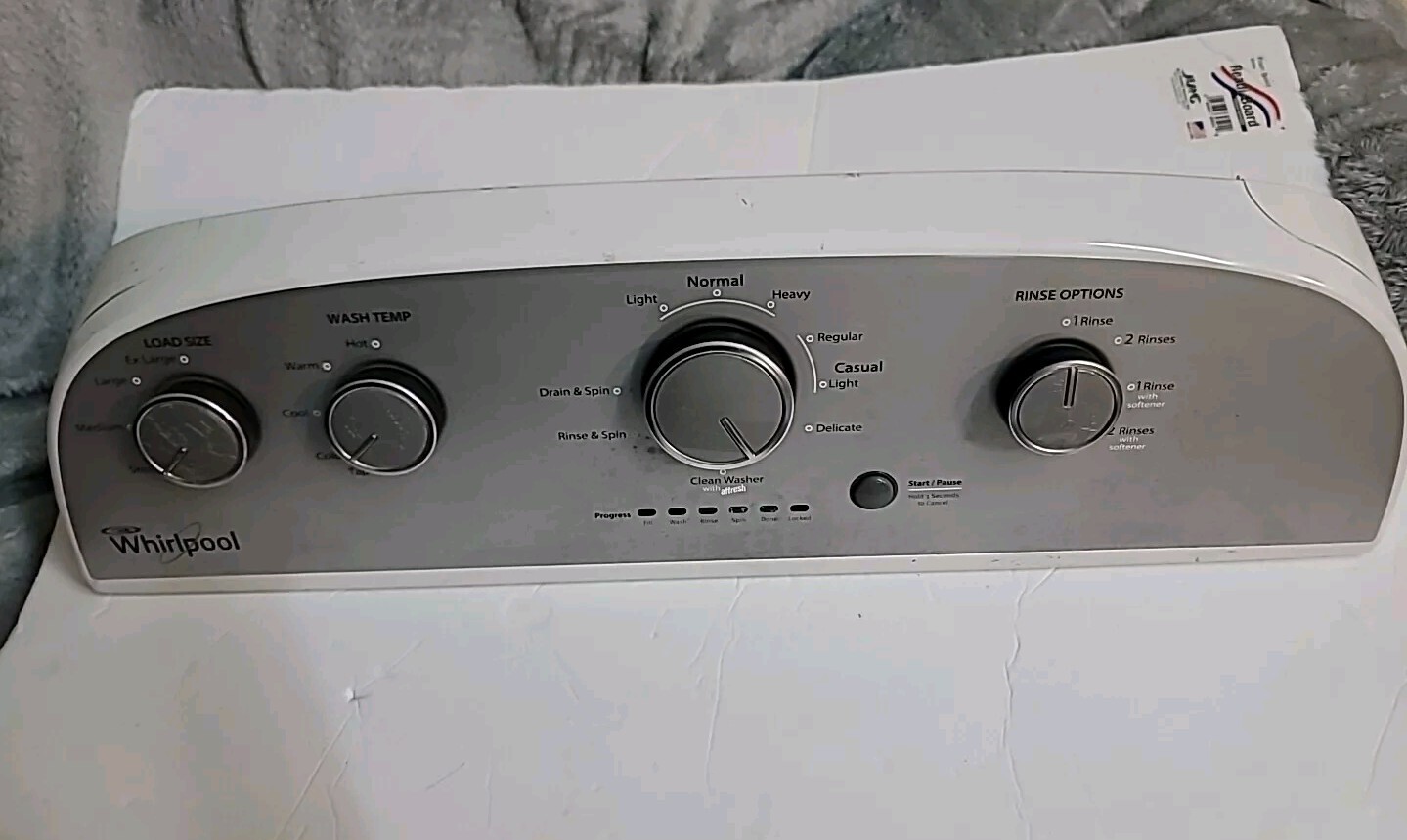 Whirlpool Washer Control Panel WTW model # 4800BQ0 W10581897 W10285512 gallery