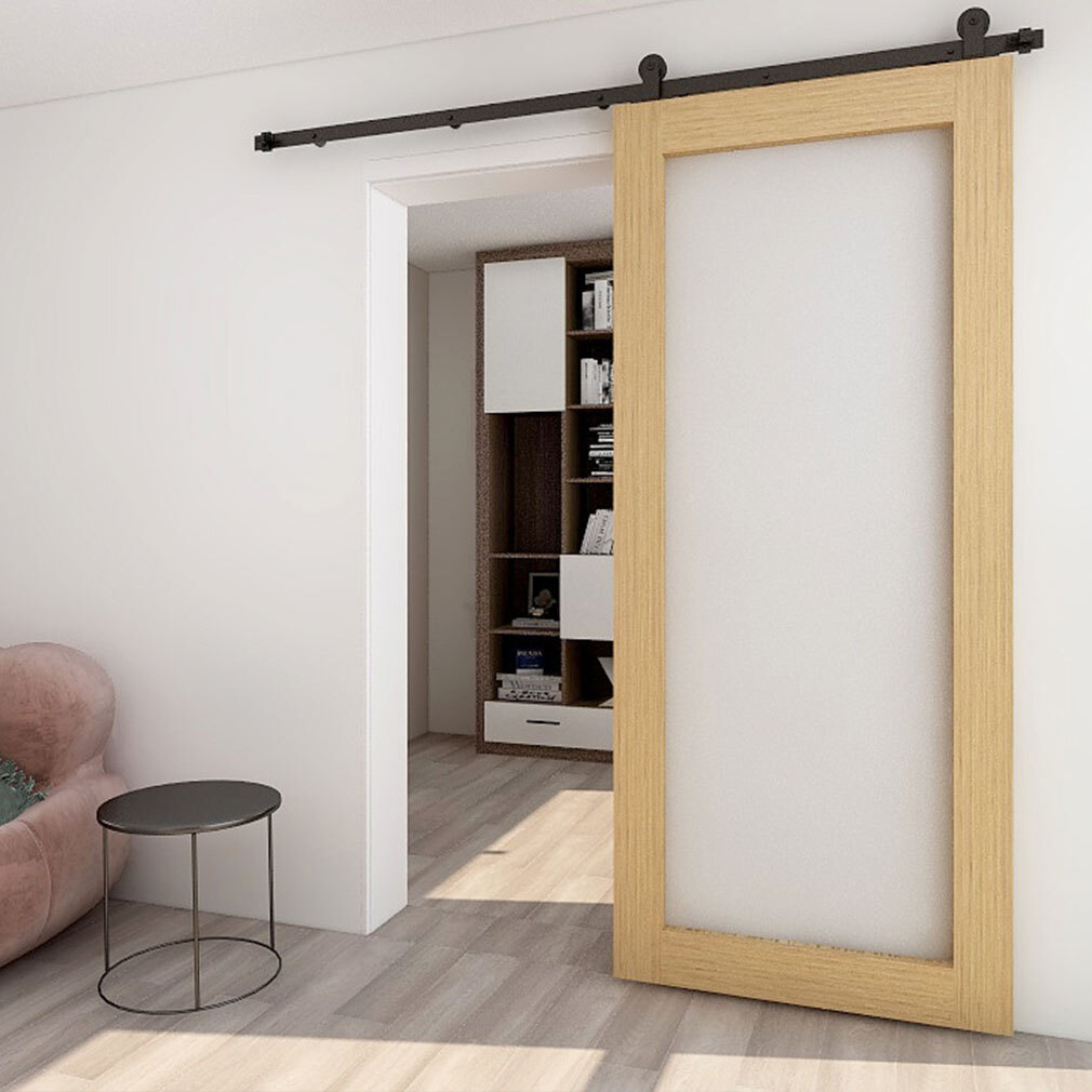 4FT -20FT Sliding Barn Door Hardware Track Single/Double Door Kit,Closet/Kitchen gallery