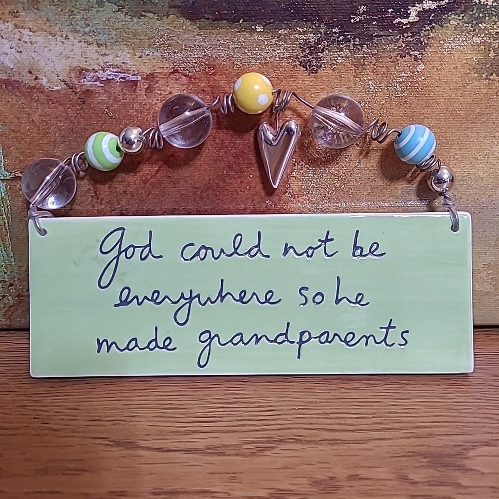 Dept 56 Sandra Magsamen Messages from the Heart Plaque Hanging Sign Grandparents gallery