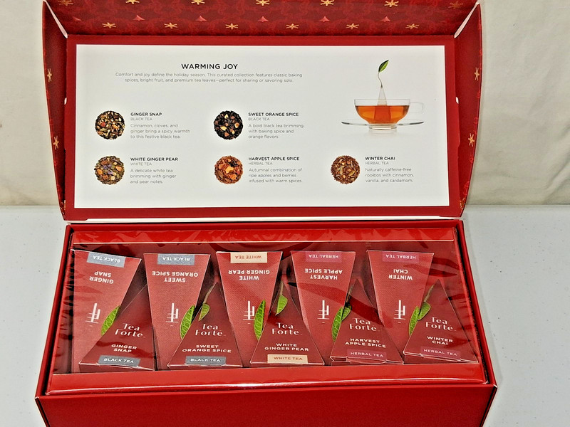 Tea Forte Warming Joy Presentation Box 20 Count Holiday Pyramid Tea Infusers New gallery