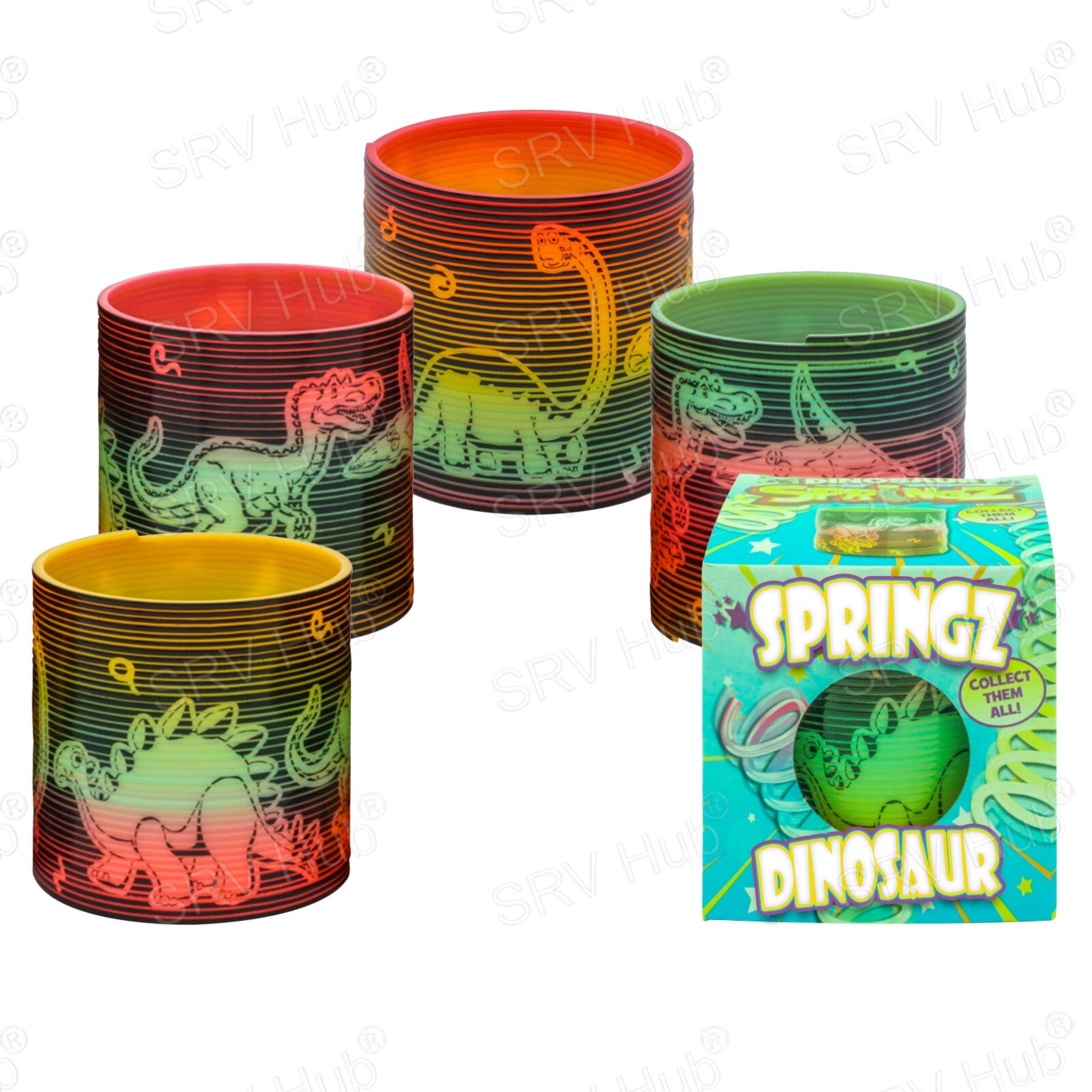 6.5cm Dinosaur Theme Magic Coil Spring,Plastic Fidget Gift Toy,Bag Stuffer,3+Y gallery