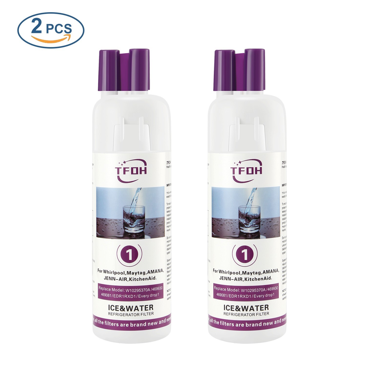 For Refriger²ator Ice Replacement For W10295²370A EDR1²RXD1 Filter 1 9081（2PACK） gallery