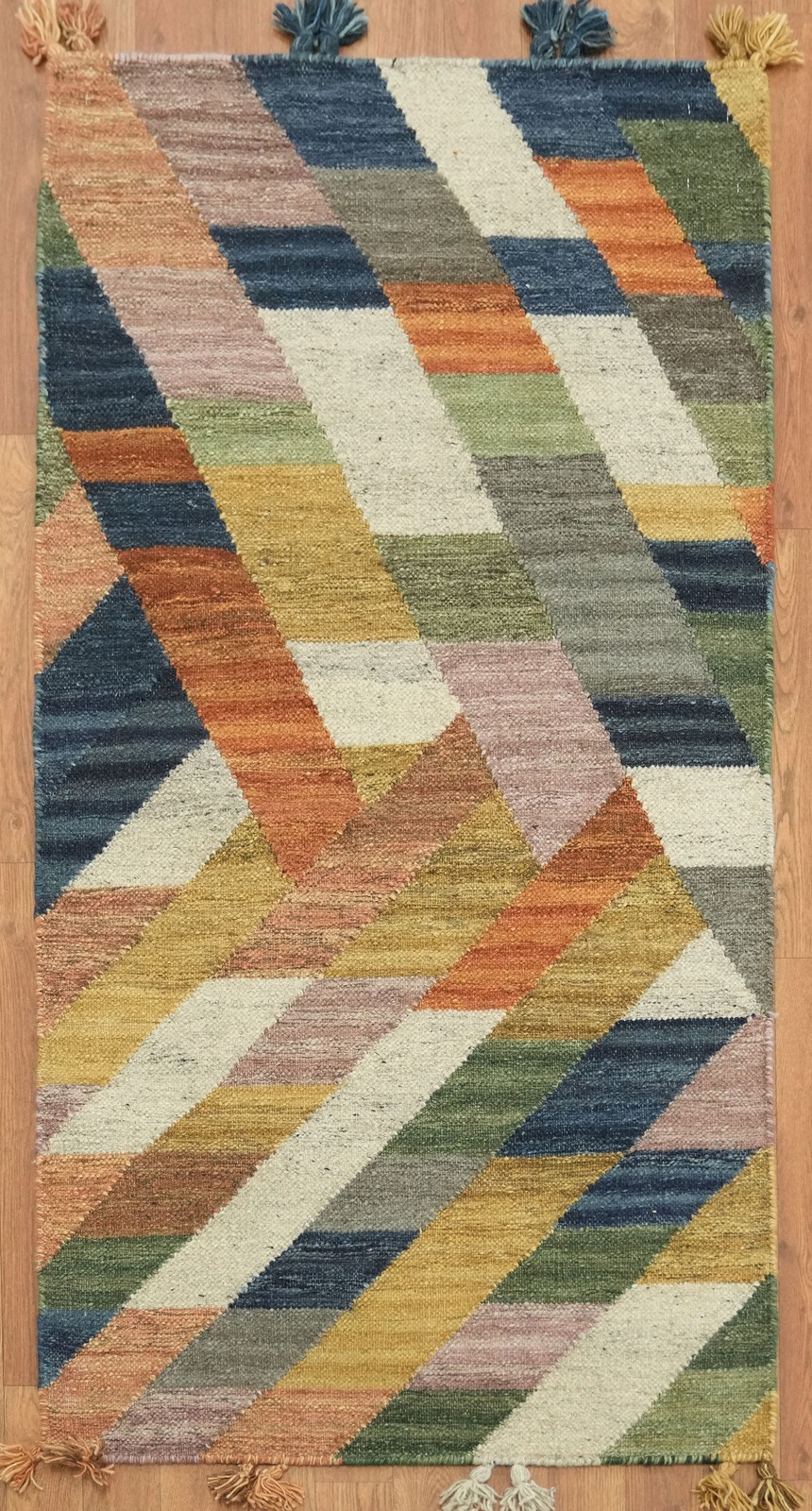 Hand Woven Geometric Modern Oriental Rug 3x5 Tribal Wool Accent Rug gallery
