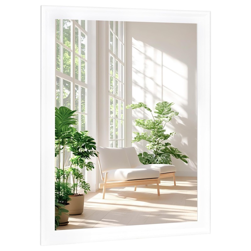 Rectangle Mirrors for Wall 30x40 Inch, White Wood Framed 40"L x 30"W, gallery