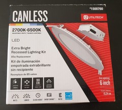 Utilitech Canless LED Recessed Lighting Kit 6 in Adjustable White New in Box