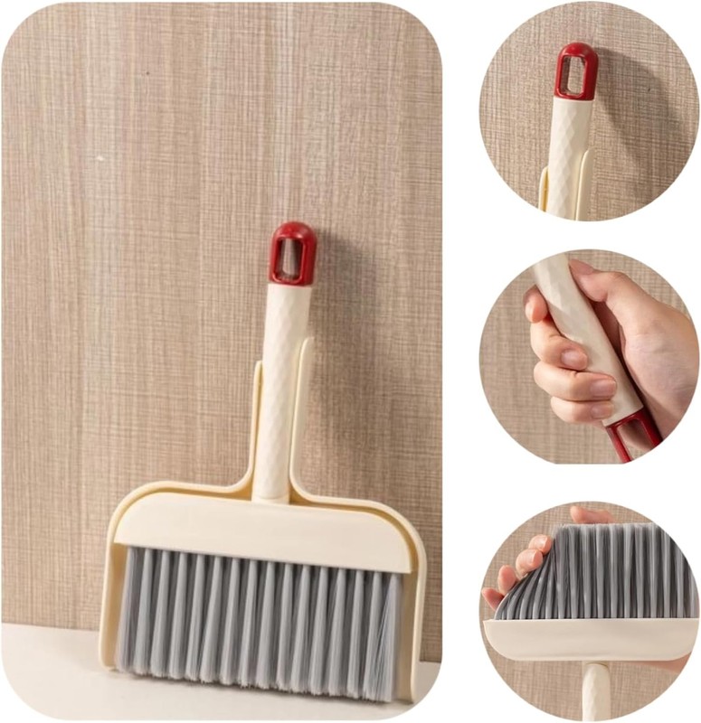 Mini Broom and Dustpan Set Compact Cleaning Kit for Home Car Travel Pet Hair gallery