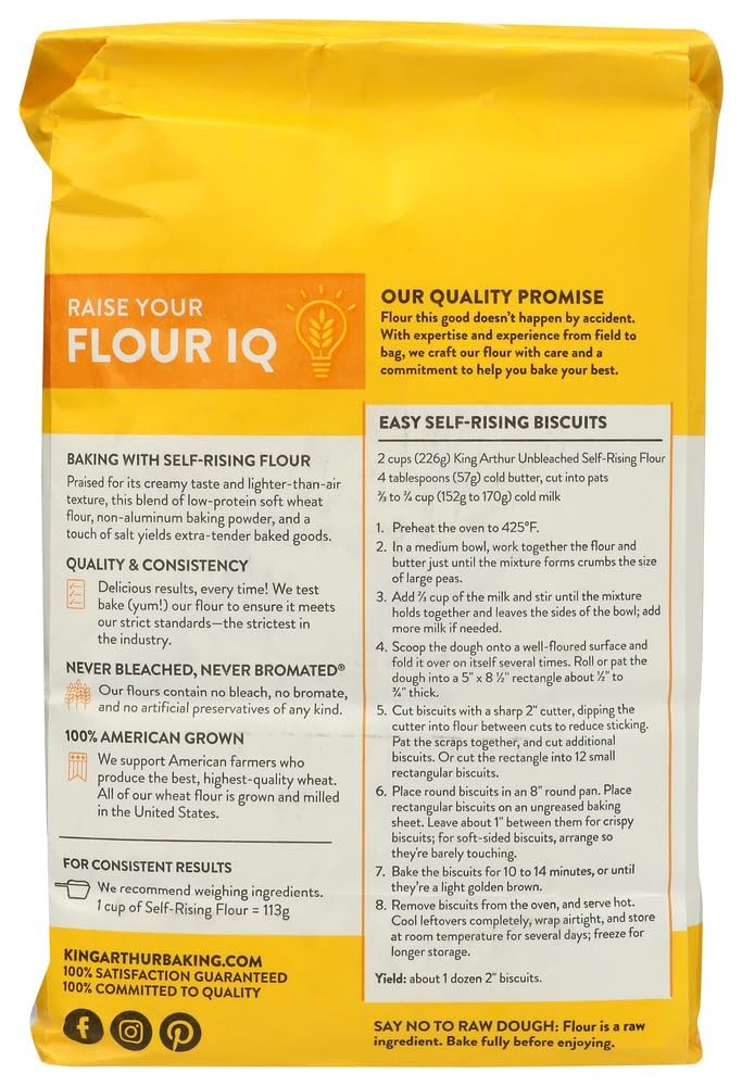 5 Pound Unbleached Self Rising Flour with Non Aluminum Baking Powder 80 Ounce gallery
