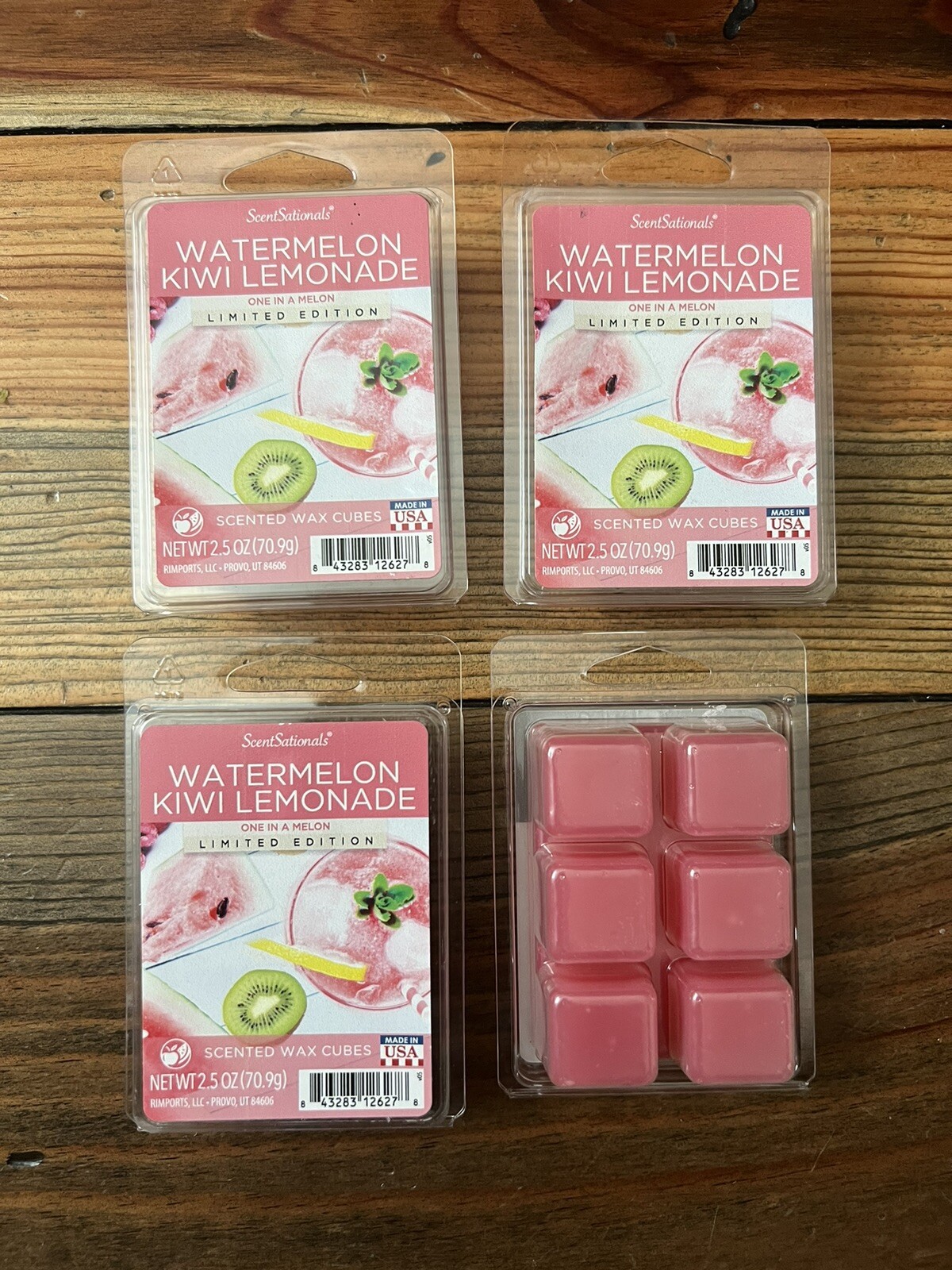 ScentSationals WATERMELON KIWI LEMONADE Scented Wax Melts 2.5 Oz (x4) gallery