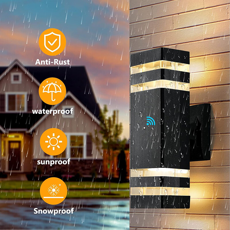 Modern Exterior LED Wall Light Sconce Outdoor Lights Porch Up Down Fixtures gallery