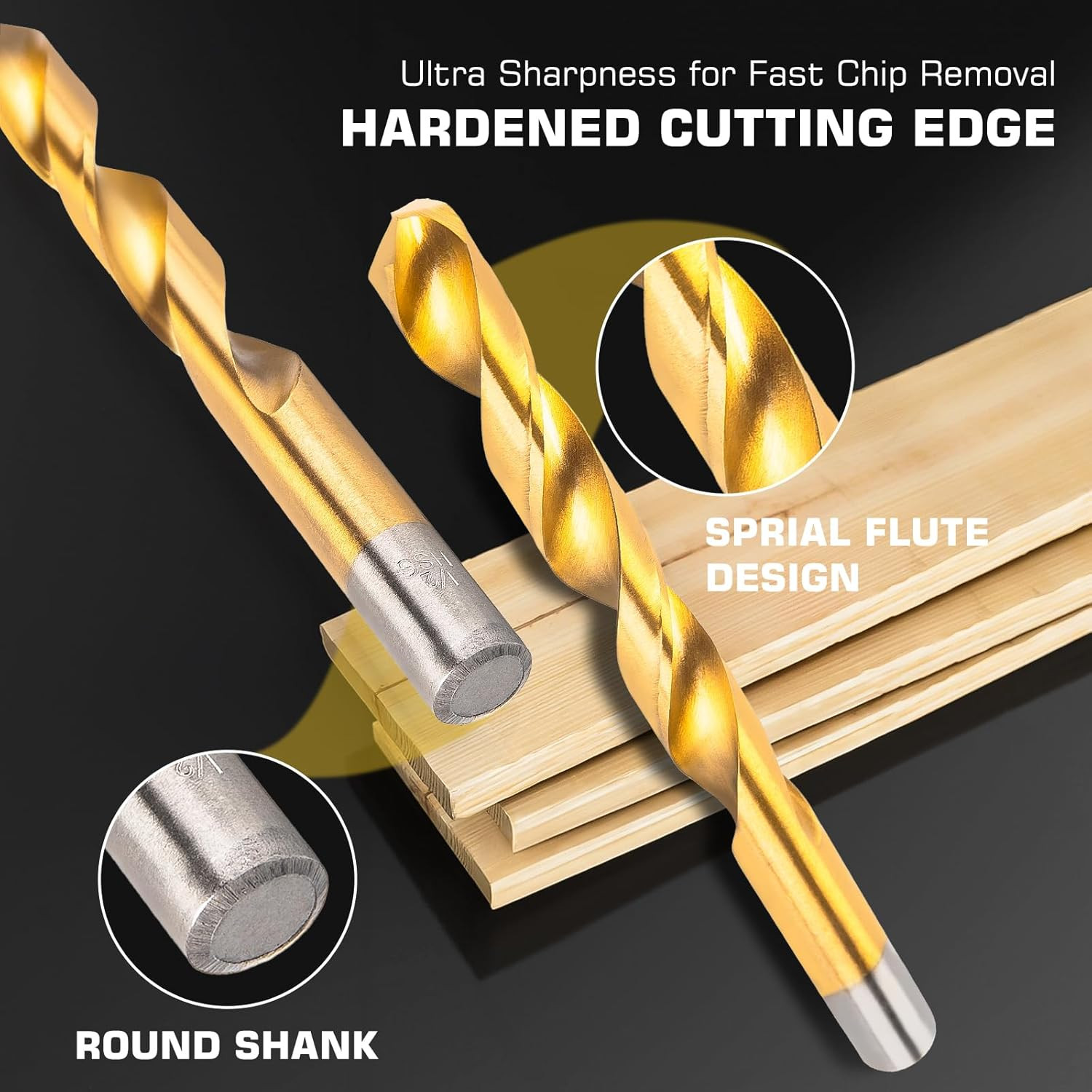 230 Pcs Titanium Twist Drill Bit Set for Metal and Wood,Coated HSS Conventional gallery