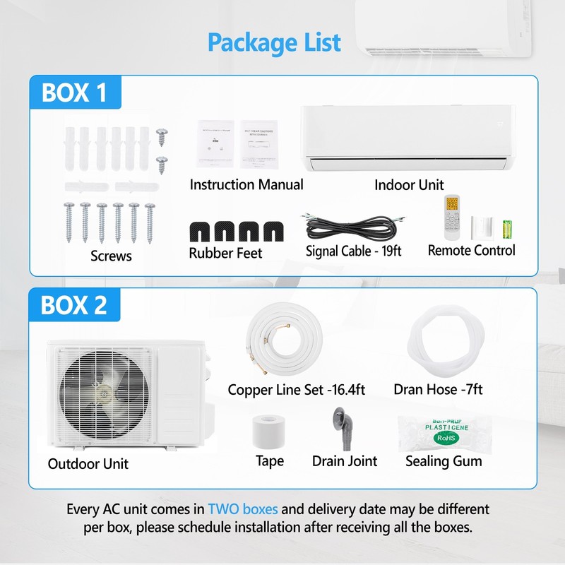 9,000 BTU Mini Split Air Conditioner with Heat Pump 115V Dehumidify 24 SEER2 gallery