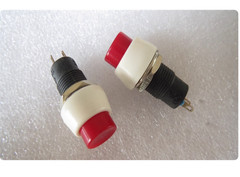 1PC SCI R13-84B Pushbutton 2-Pin Keyed Self-Locking Power Switch 1A 250V 10MM