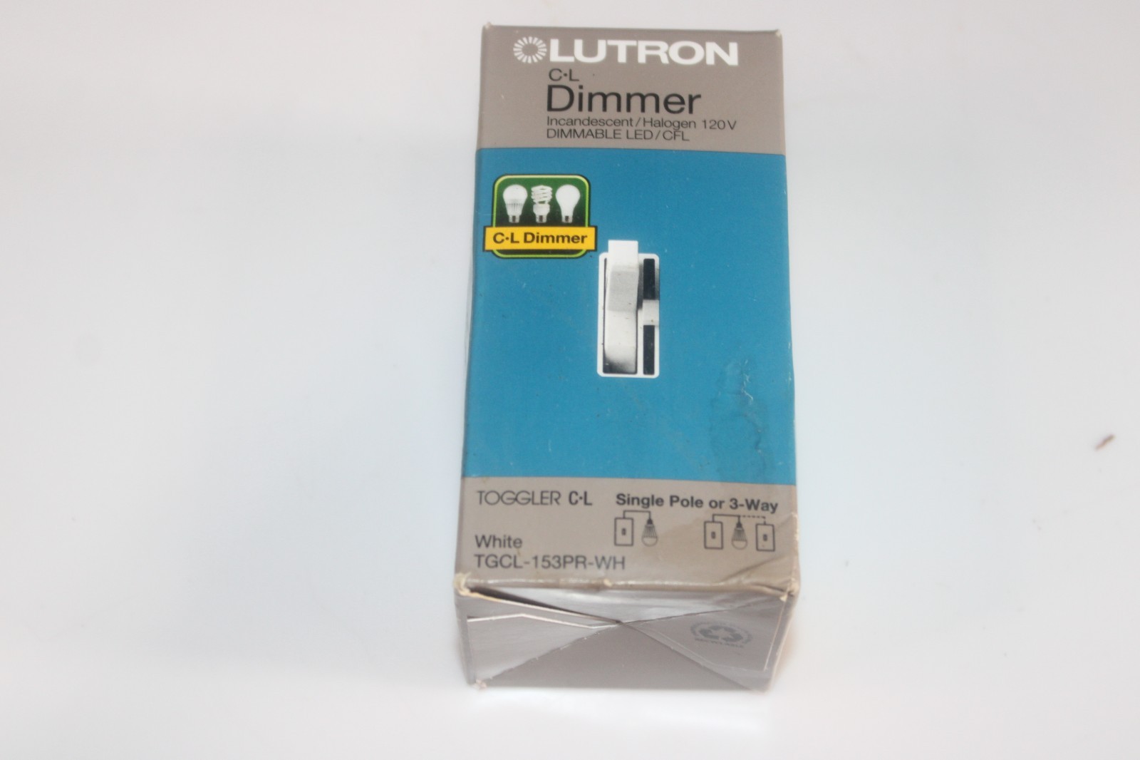 Lutron TGCL-153PR-WH Toggle Dimmer Switch - White (NEW) gallery