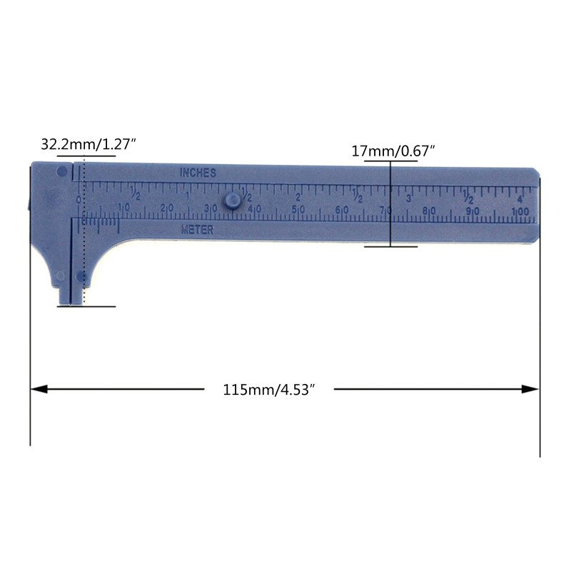 Small 0-100mm Mini Vernier Calipers Gauges Measurement Tool Double Scale Rulers gallery