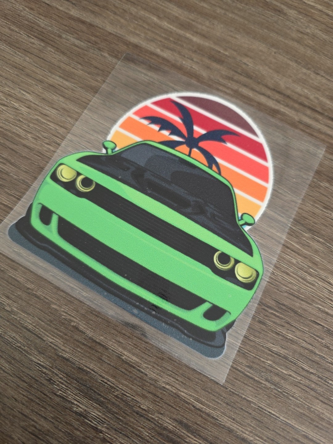 Muscle Car Sunset UV DTF Raised DECAL STICKER Waterproof High Quality 4in gallery