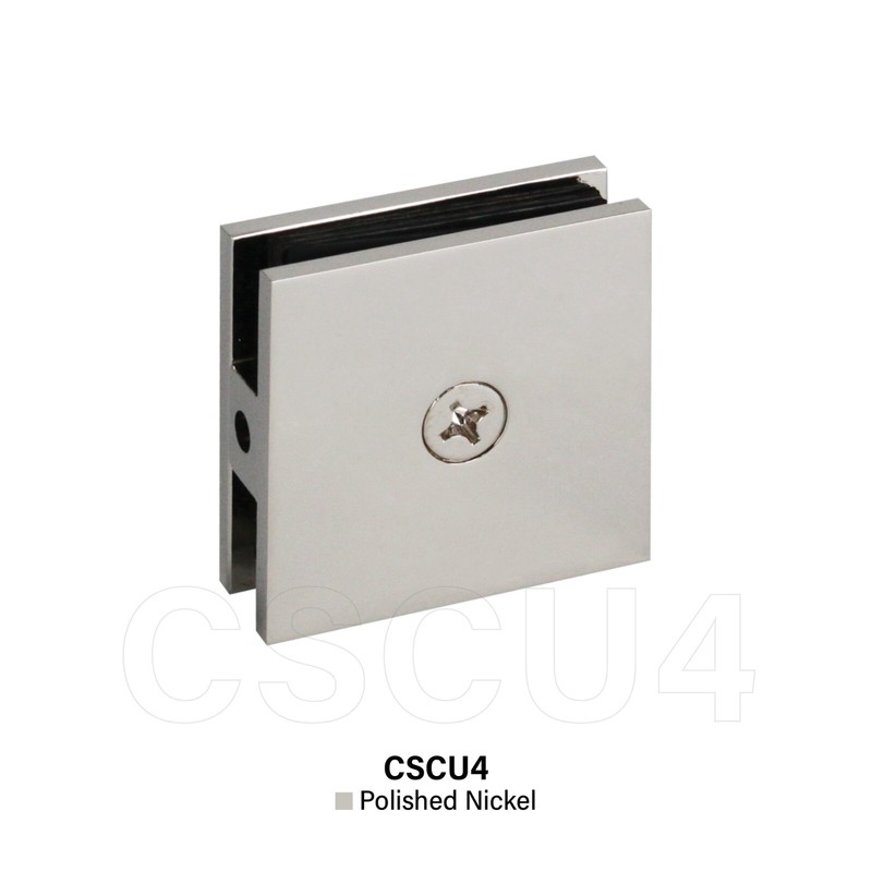 CEL 2" x 2" inch Solid Brass Glass to Glass Square Shower Door Clamp gallery
