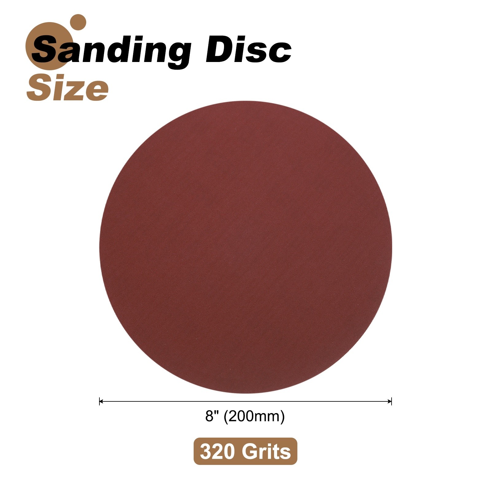 25pcs 8" PSA Sanding Discs 320 Grits Aluminum Oxide Sandpapers Self Adhesive gallery