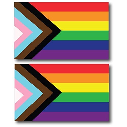 Flag Progress Pride Gay Pride Rainbow Flag Magnet 3x5 In, Automotive Magnet 2 PK gallery