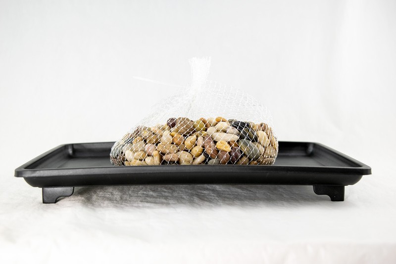 1 Rectangular Black Plastic Humidity Tray for Bonsai Tree + Rock 10.5"x 7"x 1" gallery