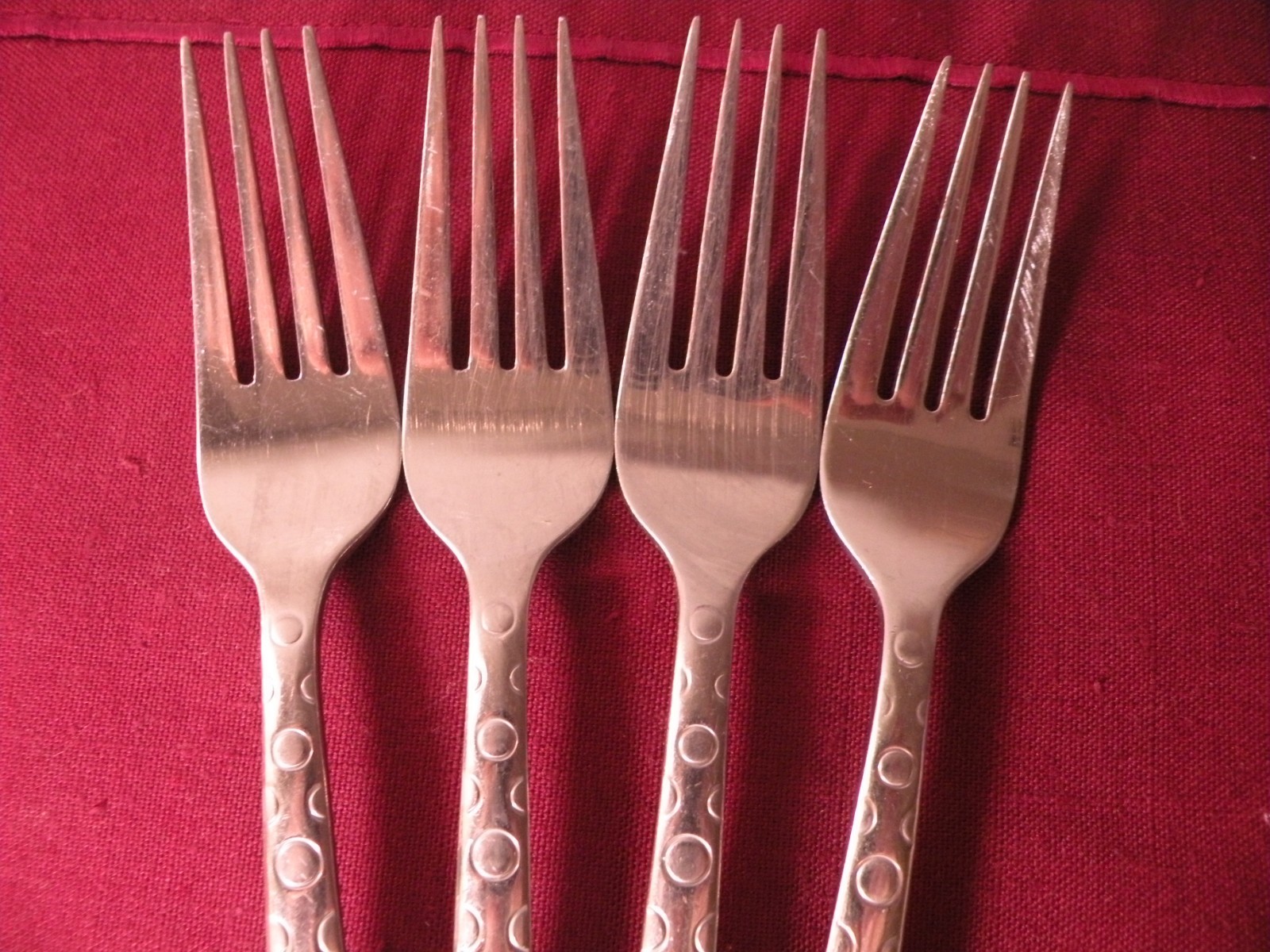 Set Of 4 Dinner Forks Oneida Cirque Stainless Steel Flatware 8" gallery