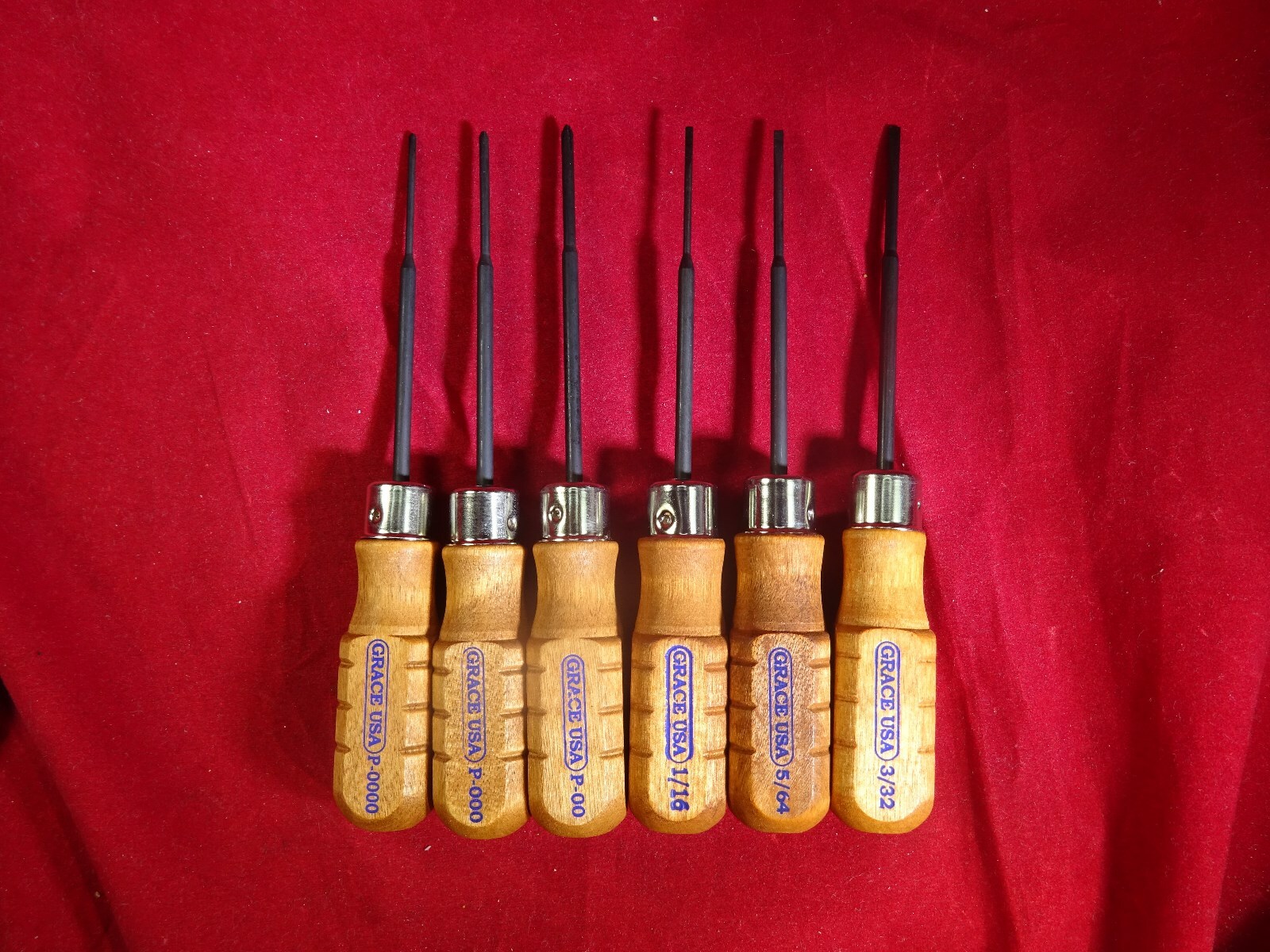 Grace USA MS-6 6pc Micro Screwdriver Set 3 Flat 3 Phillips MADE IN USA gallery