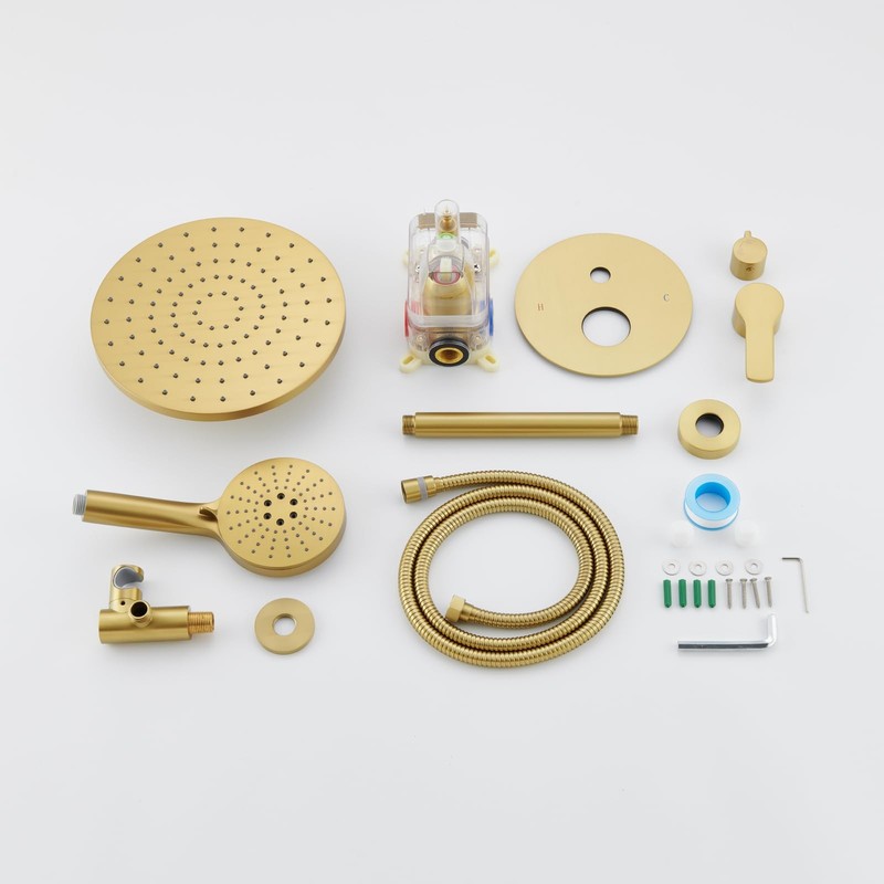 Iriber Shower System Ceiling Mounted Shower Faucet Mixer Set with Luxury High--- gallery