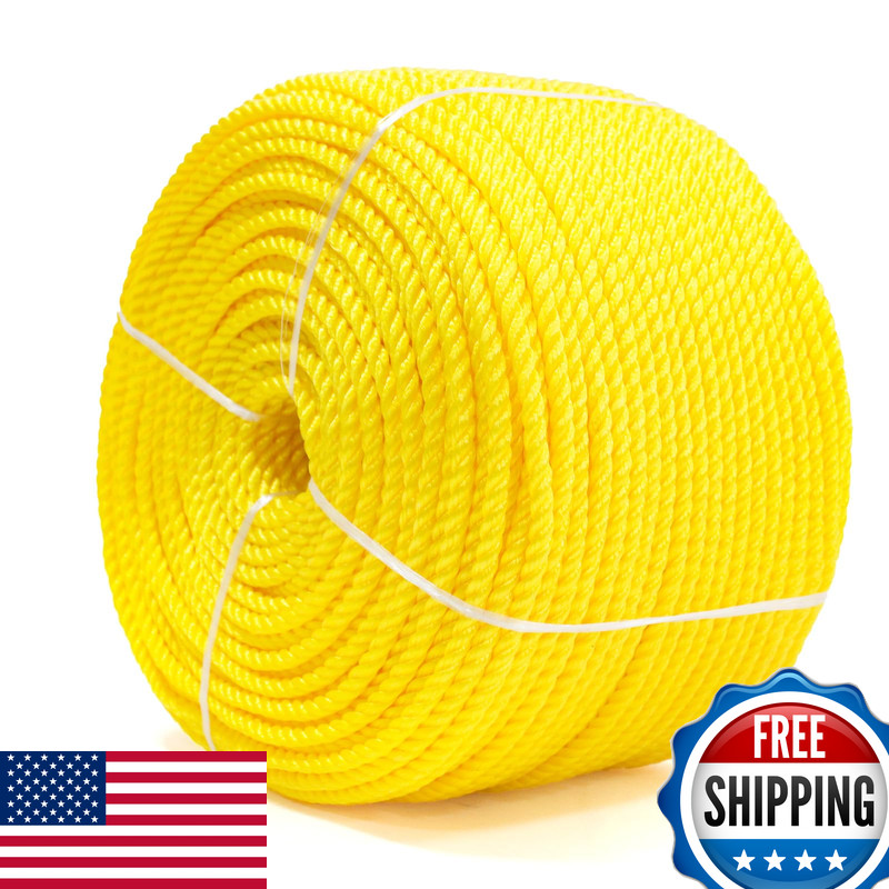 Meriane Polypropylene Rope 3/8 Inch 500Ft All Purpose Yellow Rope Floating Line gallery
