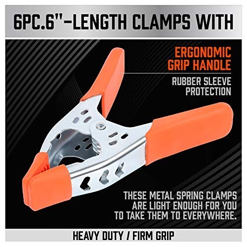 SPRING CLAMPS 2 PC. 6" INCH METAL SPRING CLAMP TWO PIECE gallery