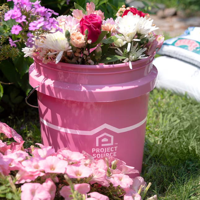 Project Source 5 Gallon Pink Plastic Bucket Heavy Duty Utility (Lid Not Included gallery
