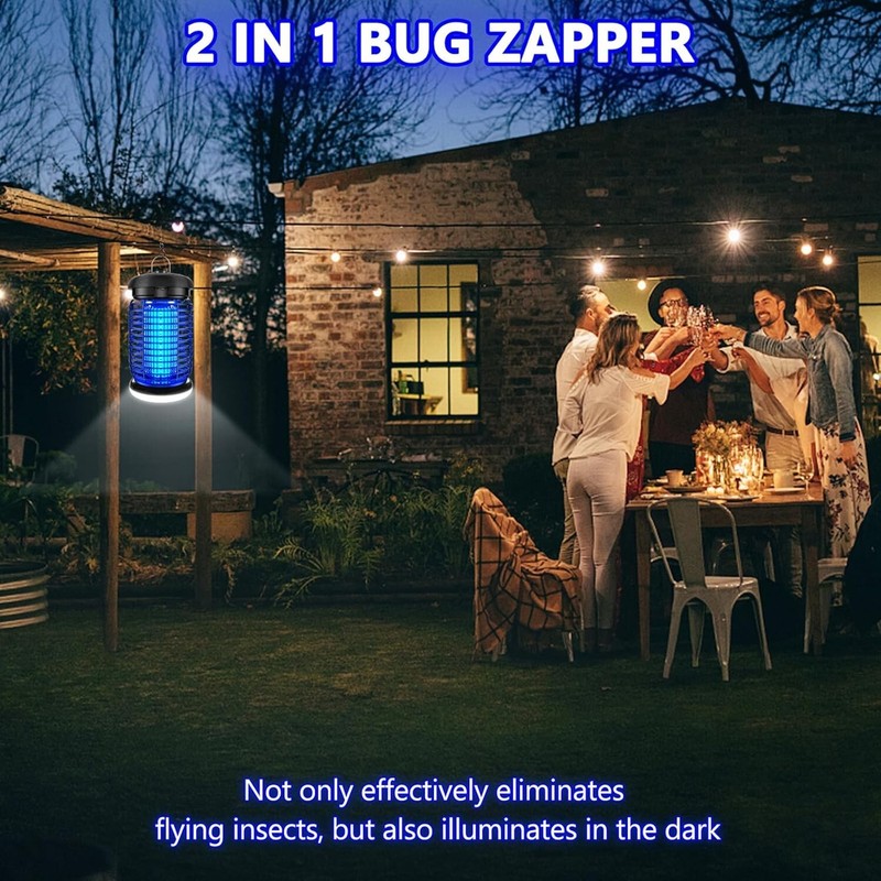 Durable Electric Bug Zapper Indoors & Outdoors - Wide Coverage 1500 sq ft gallery