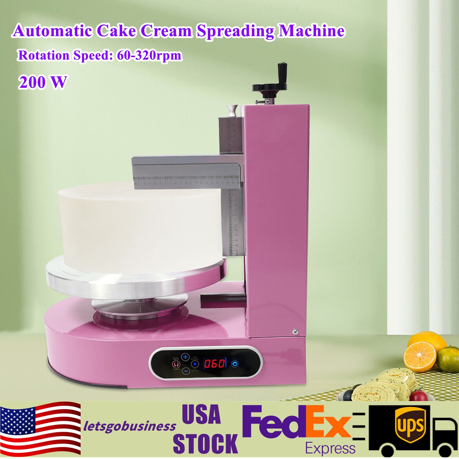 Adjustable Cake Cream Spreading Machine Cake Decorating Machine W/LCD Display gallery