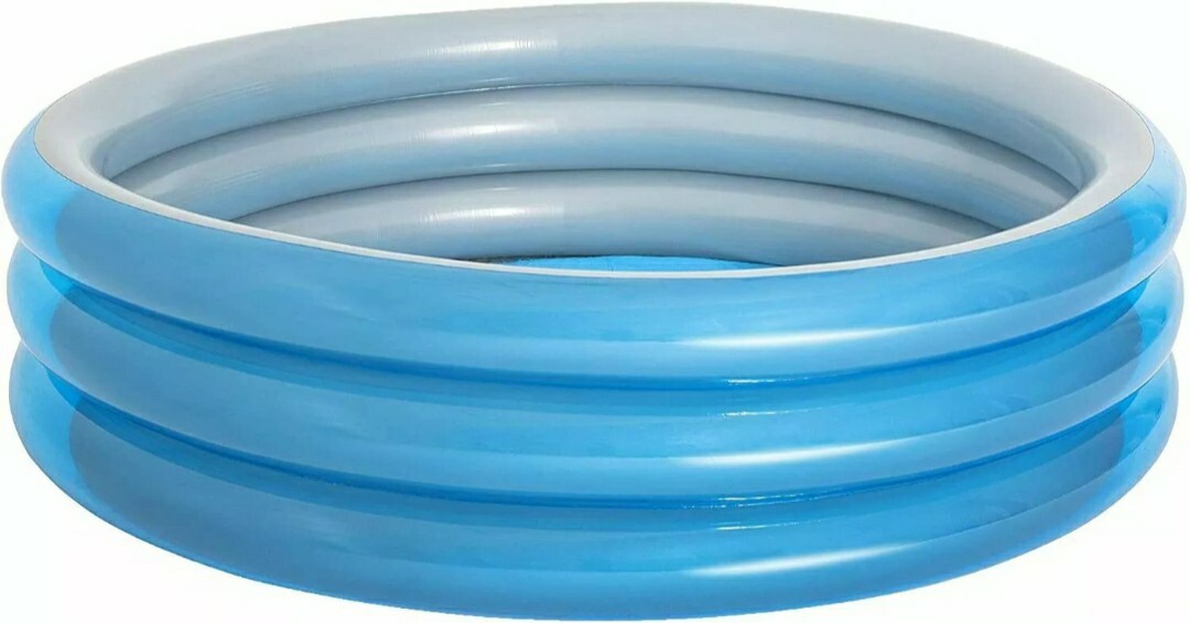 H2OGO Metallic 3-Ring Inflatable Kiddie Swimming Pool, 79" Diameter 21" Height gallery