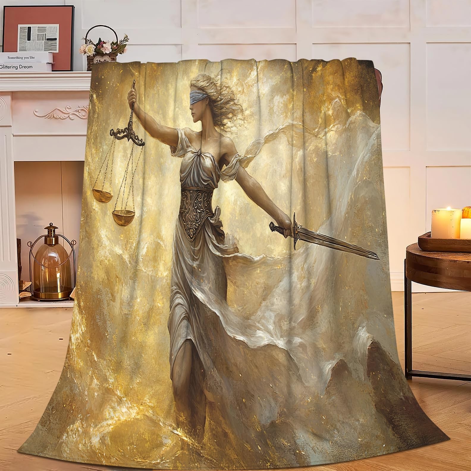 Lady Justice Plush Flannel Throw Blanket 40x50 Inch Lawyer Legal Law Decor gallery