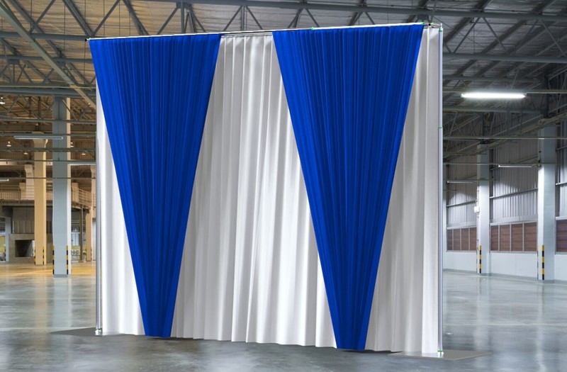 DOUBLE CROSS BAR ADJUSTABLE QUICK BACKDROP KIT 10 FT x 10 FT PIPE WITHOUT DRAPE gallery