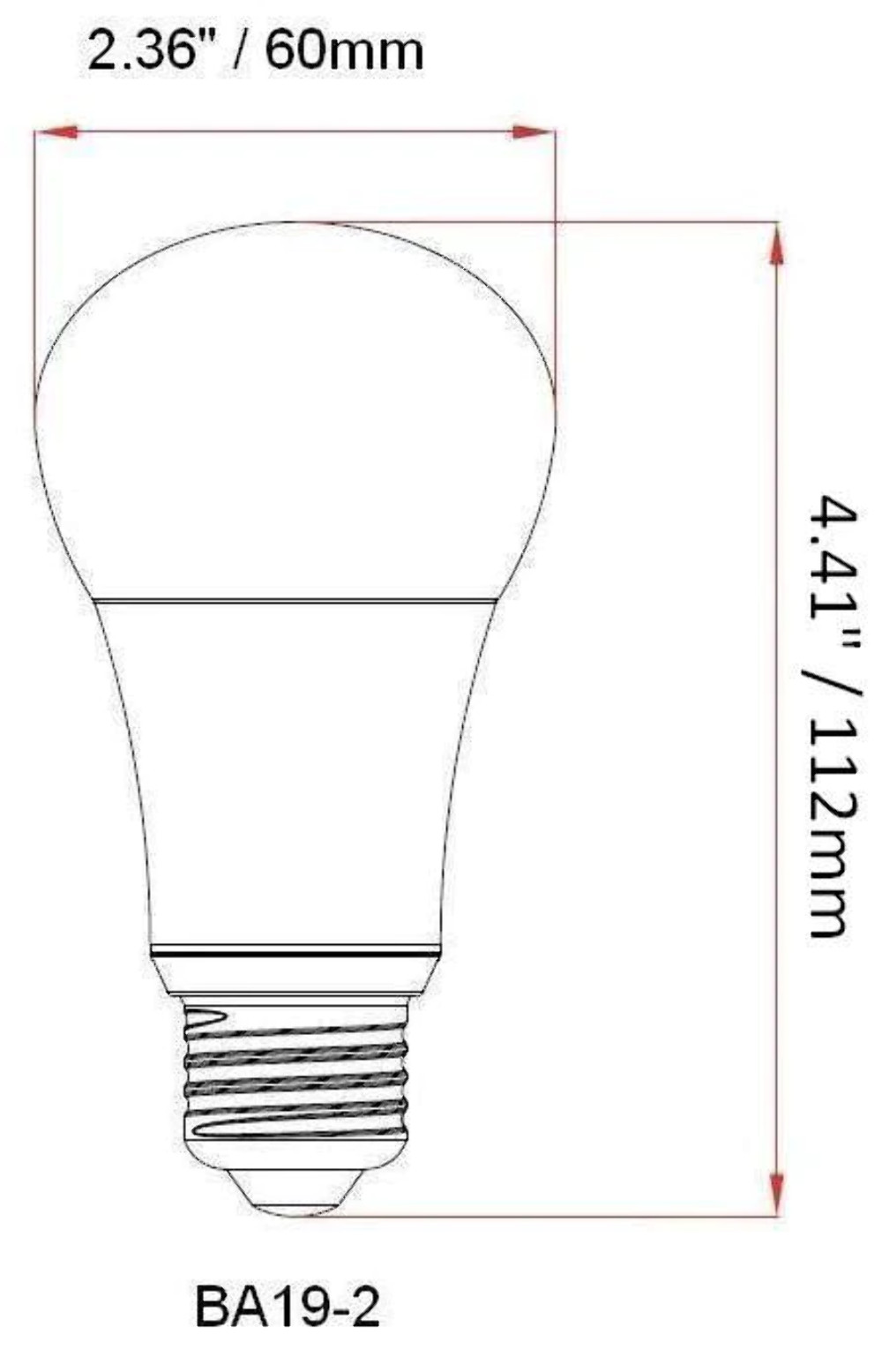Bioluz LED A19 40 Watt LED Light Bulbs Non Dimmable gallery